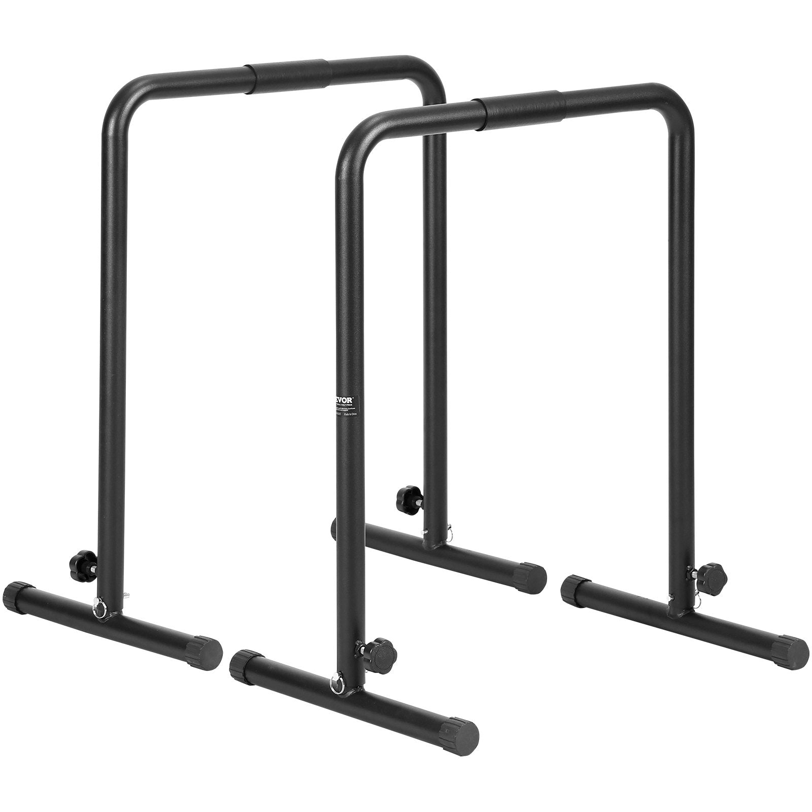 VEVOR Dip Bars, 200 kg Capacity, Heave Duty Dip Stand Station with Adjustable Height, Fitness Workout Dip Bar Station Stabilizer Parallette Push Up Stand, Parallel Bars for Strength Training Home Gym