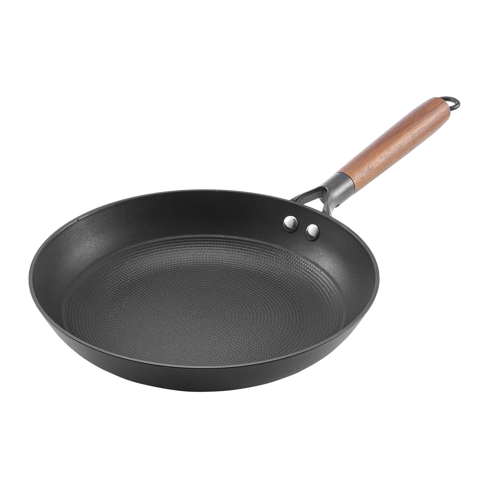 VEVOR Cast Iron Skillet, 3-Piece Frying Pan Set 205, 265, 310 mm , Nonstick Skillets with Detachable Wood Handle, Pre-Seasoned Chef's Pan, Kitchen Cookware for Gas, Electrical, and Induction, Black