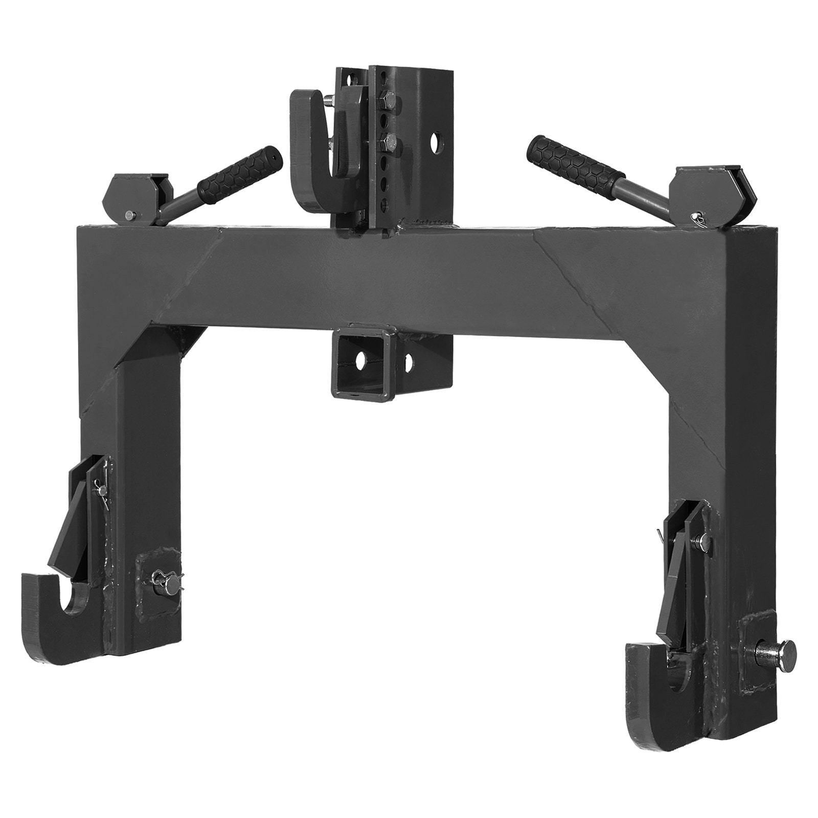 VEVOR 3-Point Quick Hitch with 2 in Receiver, 3000 Lbs Lift Capacity, 3-Pt Hitch with 5 Level Adjustable Bolt, Adaptation to Category 1 & 2 Tractor, Heavy Duty 3 Point Attachments, Black