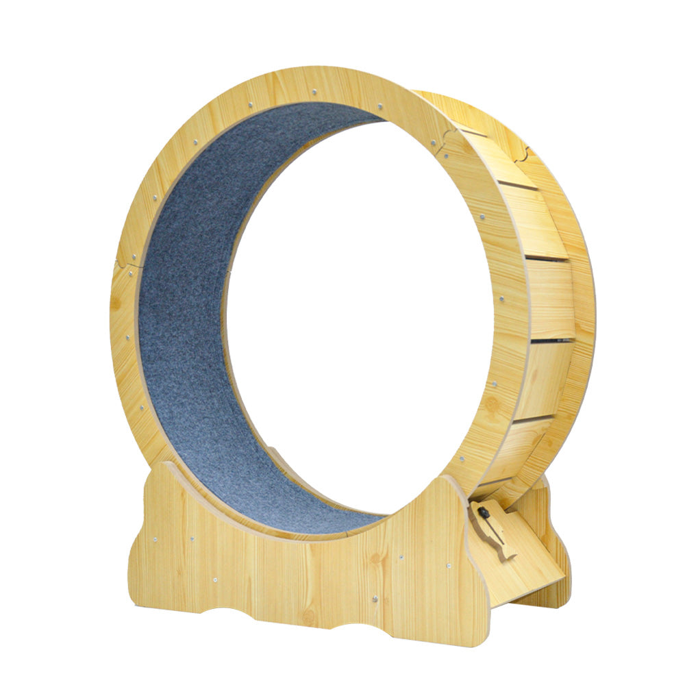 Cat Running Wheel Cat Running Wheel Ultra-Quiet Treadmill Exerciser Scratcher with Anti-Slip Carpet Detachable Runway and Safety Latch Cat Sport Runner Toy