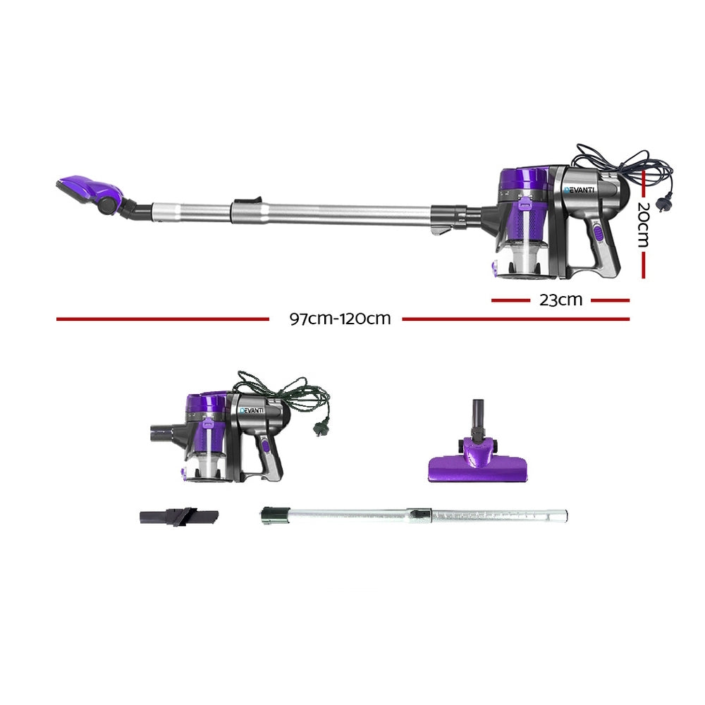 Devanti 450W Handstick Vacuum Cleaner Corded Purple