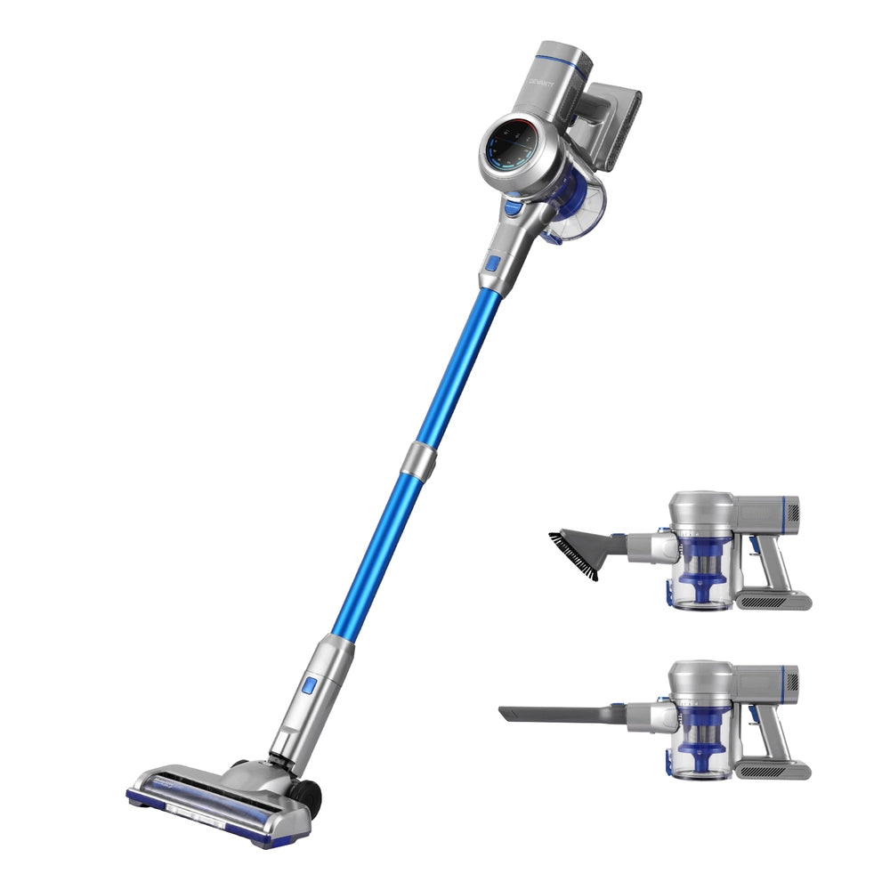 Devanti 300W Cordless Stick Vacuum Cleaner Self-Standing Blue