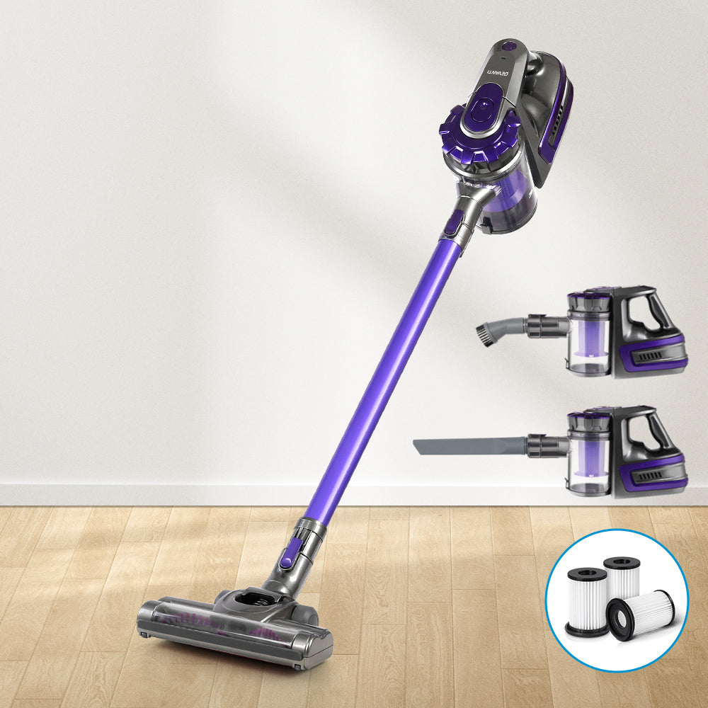 Devanti Cordless Stick Vacuum Cleaner HEPA Filter Purple