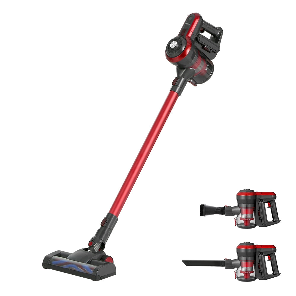 Devanti 250W Cordless Stick Vacuum Cleaner Brushless Red
