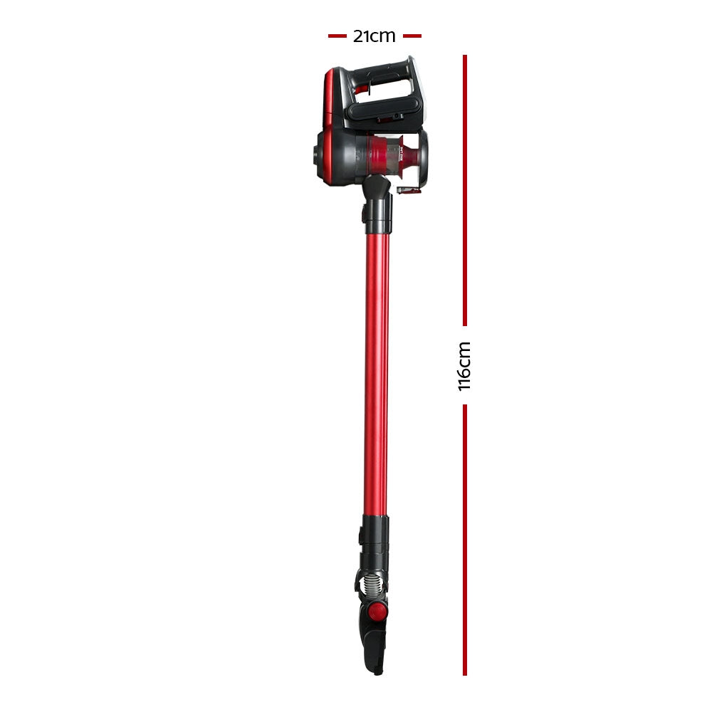 Devanti 250W Cordless Stick Vacuum Cleaner Brushless Red