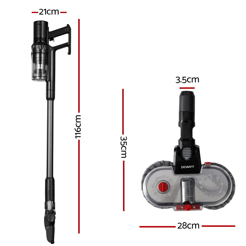 Devanti 350W Stick Vacuum Cleaner Mop Head Grey