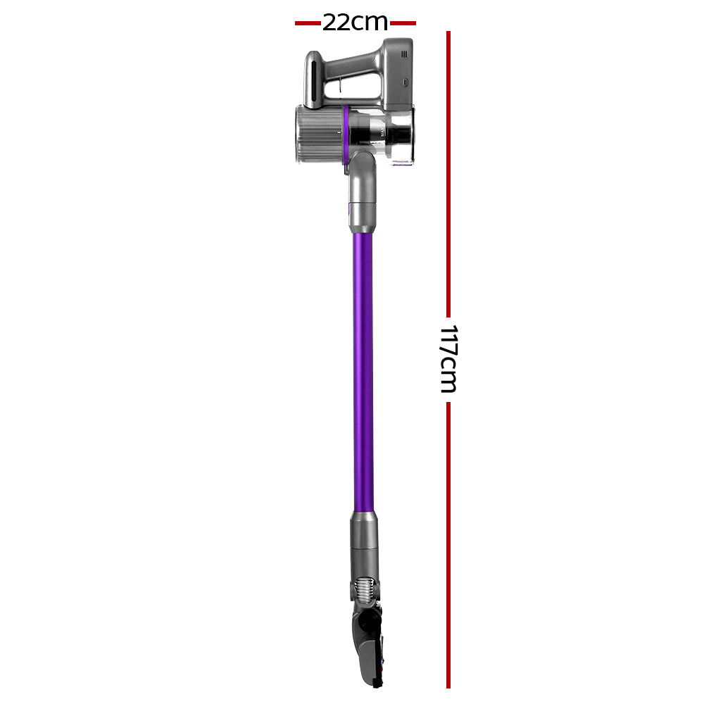 Devanti 120W Cordless Stick Vacuum Cleaner Bagless Purple