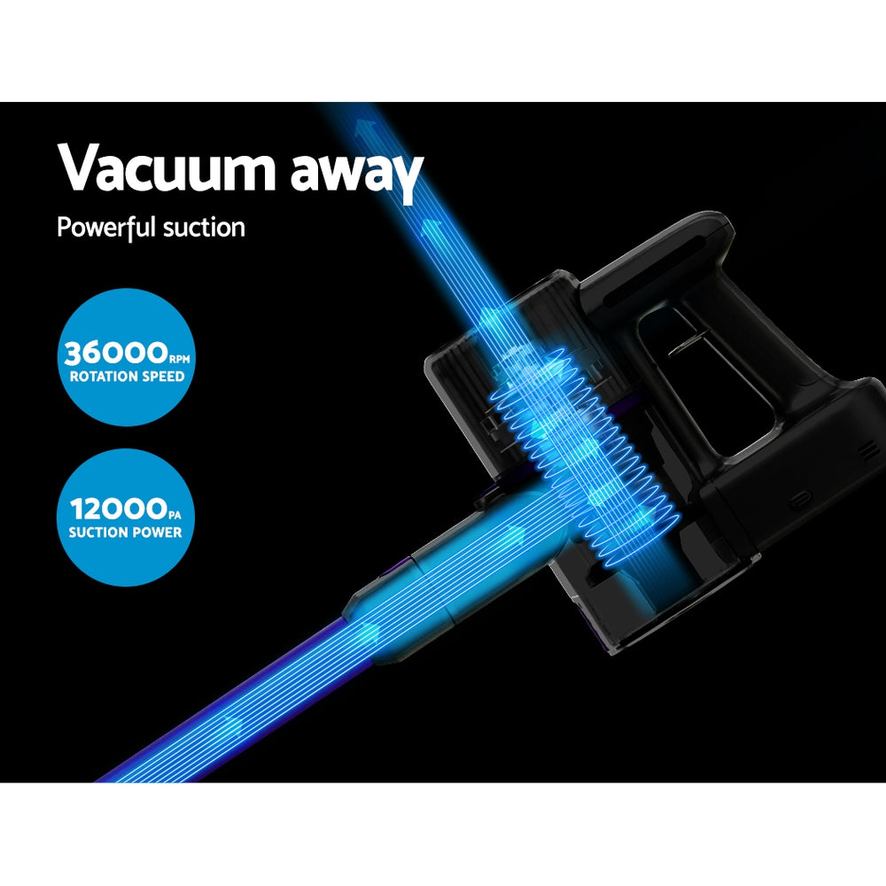 Devanti 120W Cordless Stick Vacuum Cleaner Bagless Purple