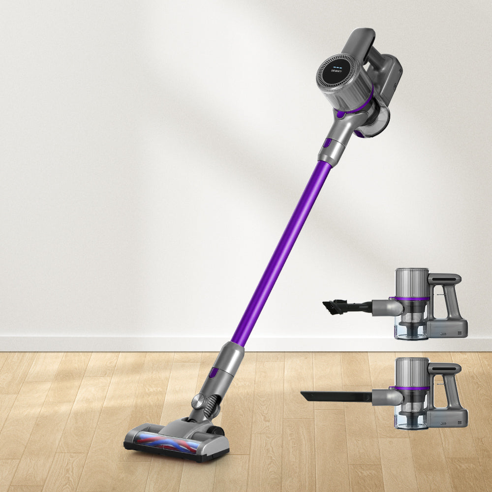 Devanti 120W Cordless Stick Vacuum Cleaner Bagless Purple