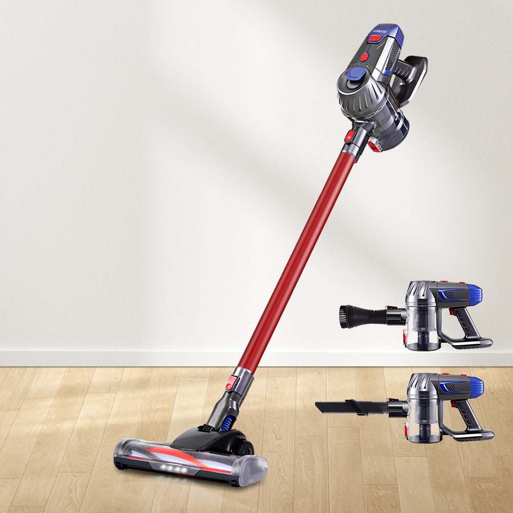 Devanti 150W Cordless Stick Vacuum Cleaner Bagless Red