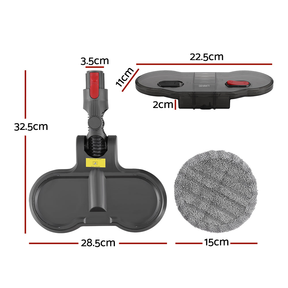 Devanti Electric Mop Head for Dyson V7-V15 Grey