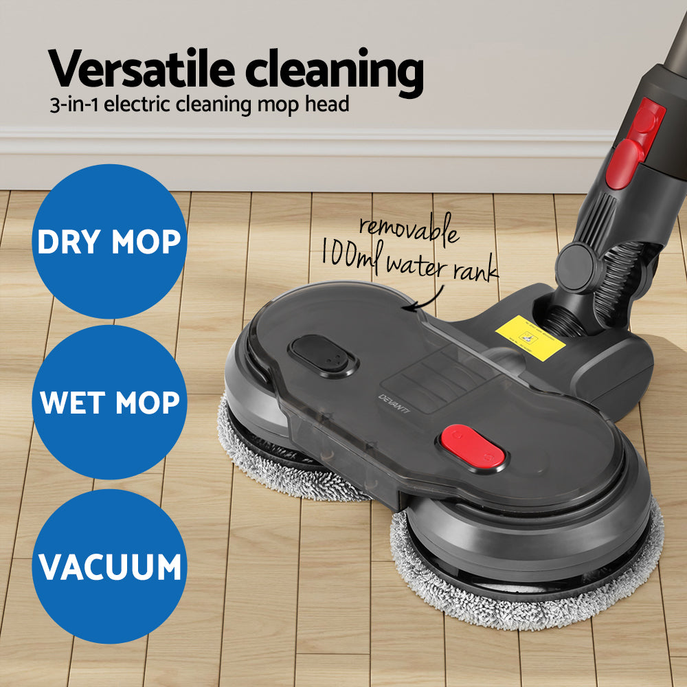 Devanti Electric Mop Head for Dyson V7-V15 Grey