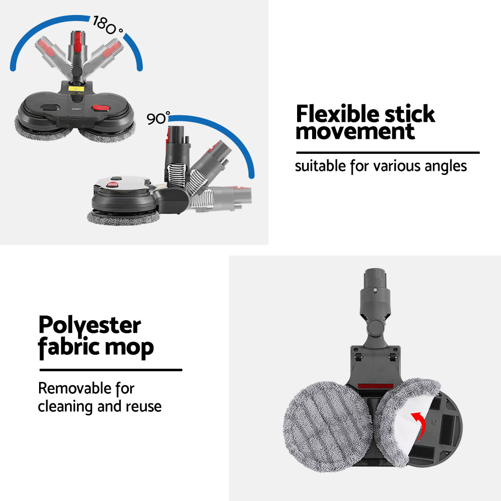 Devanti Electric Mop Head for Dyson V7-V15 Grey