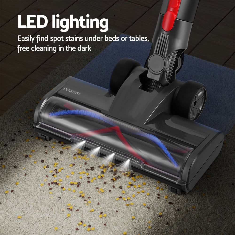 Devanti Grey Roller Brush Vacuum Head for Dyson V7-V15 LED