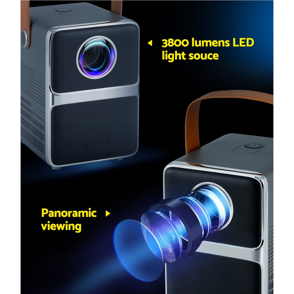 Devanti 4K Mini Projector Wi-Fi Home Theatre HDMI 1080P