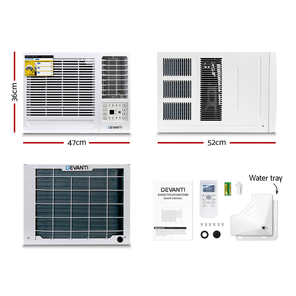 Devanti 1.7kW Window Air Conditioner White