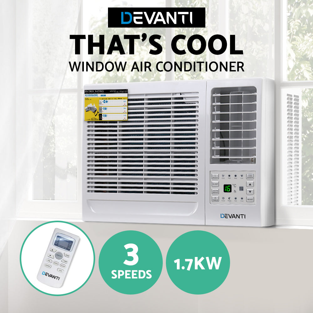 Devanti 1.7kW Window Air Conditioner White
