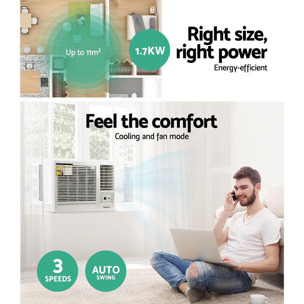 Devanti 1.7kW Window Air Conditioner White