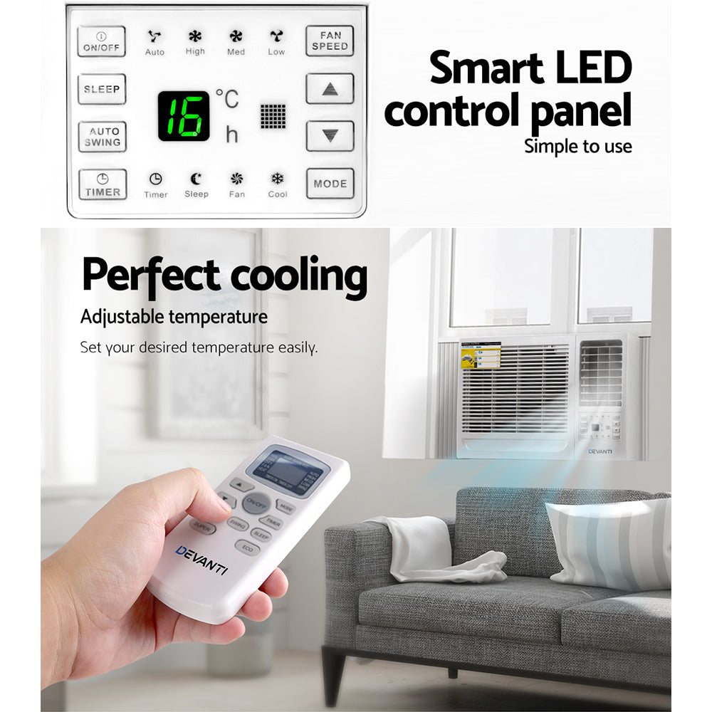 Devanti 1.7kW Window Air Conditioner White