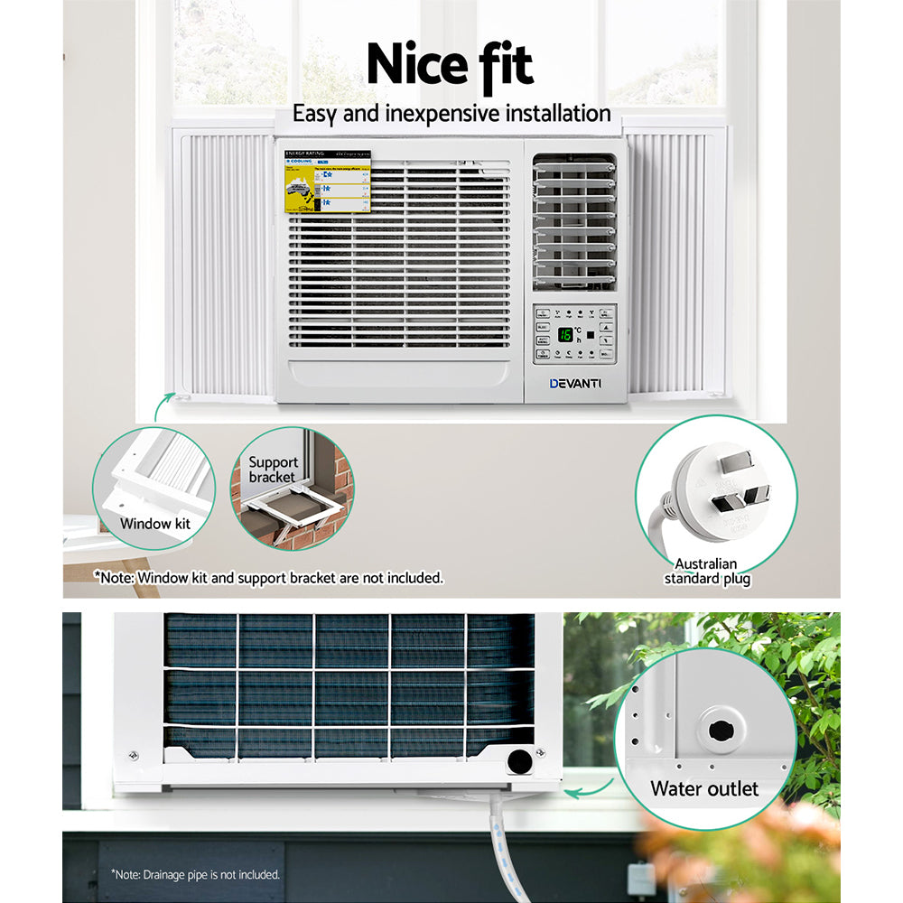 Devanti 1.7kW Window Air Conditioner White