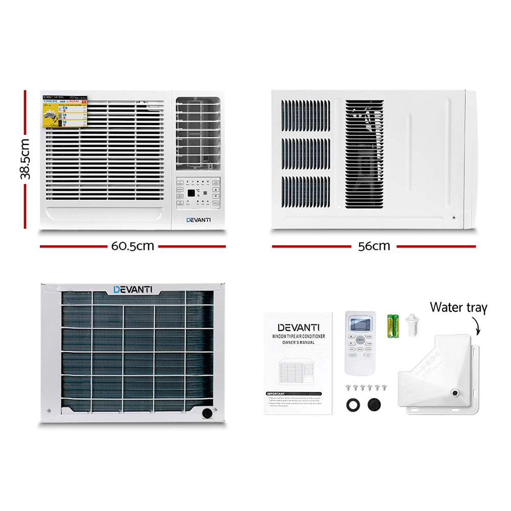 Devanti 2.7kW Window Air Conditioner White