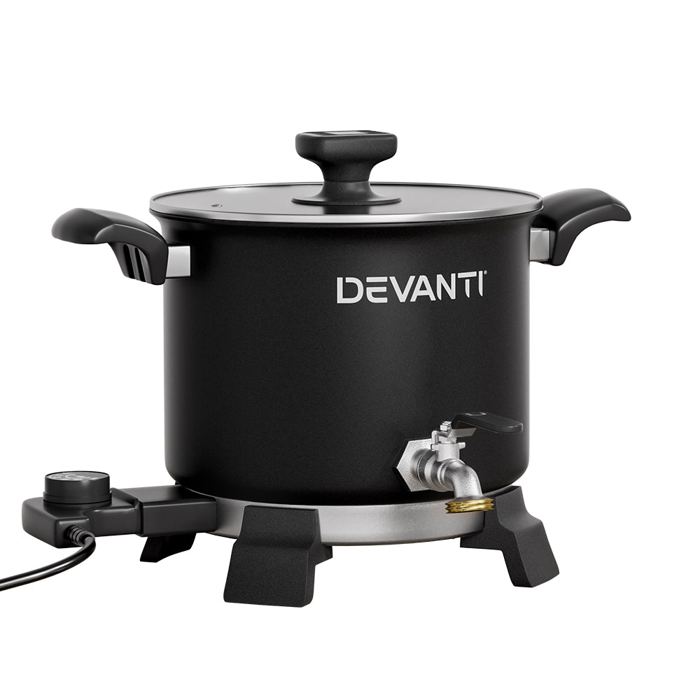 Devanti 5L Wax Melter 1200W Black Candle Making Kit