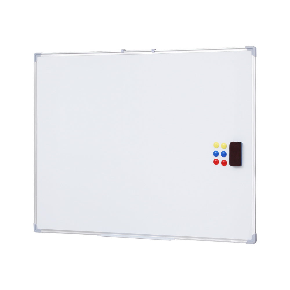 Magnetic Whiteboard 90x120cm Erase Board with Marker Tray for Home Office School