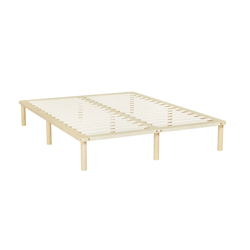 AMBA Double Bed Frame Wooden Base Pine Timber