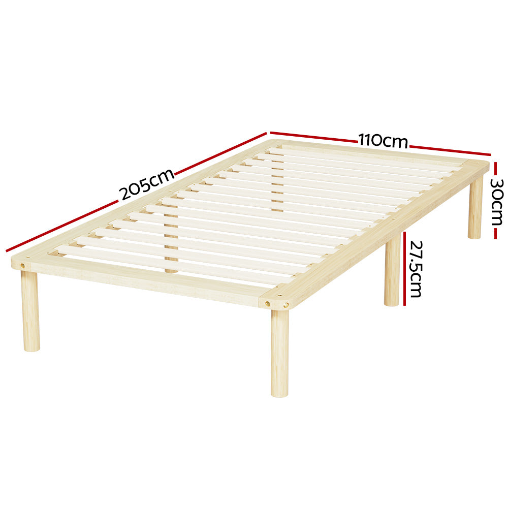 Amba King Single Bed Frame Wooden Base Pine