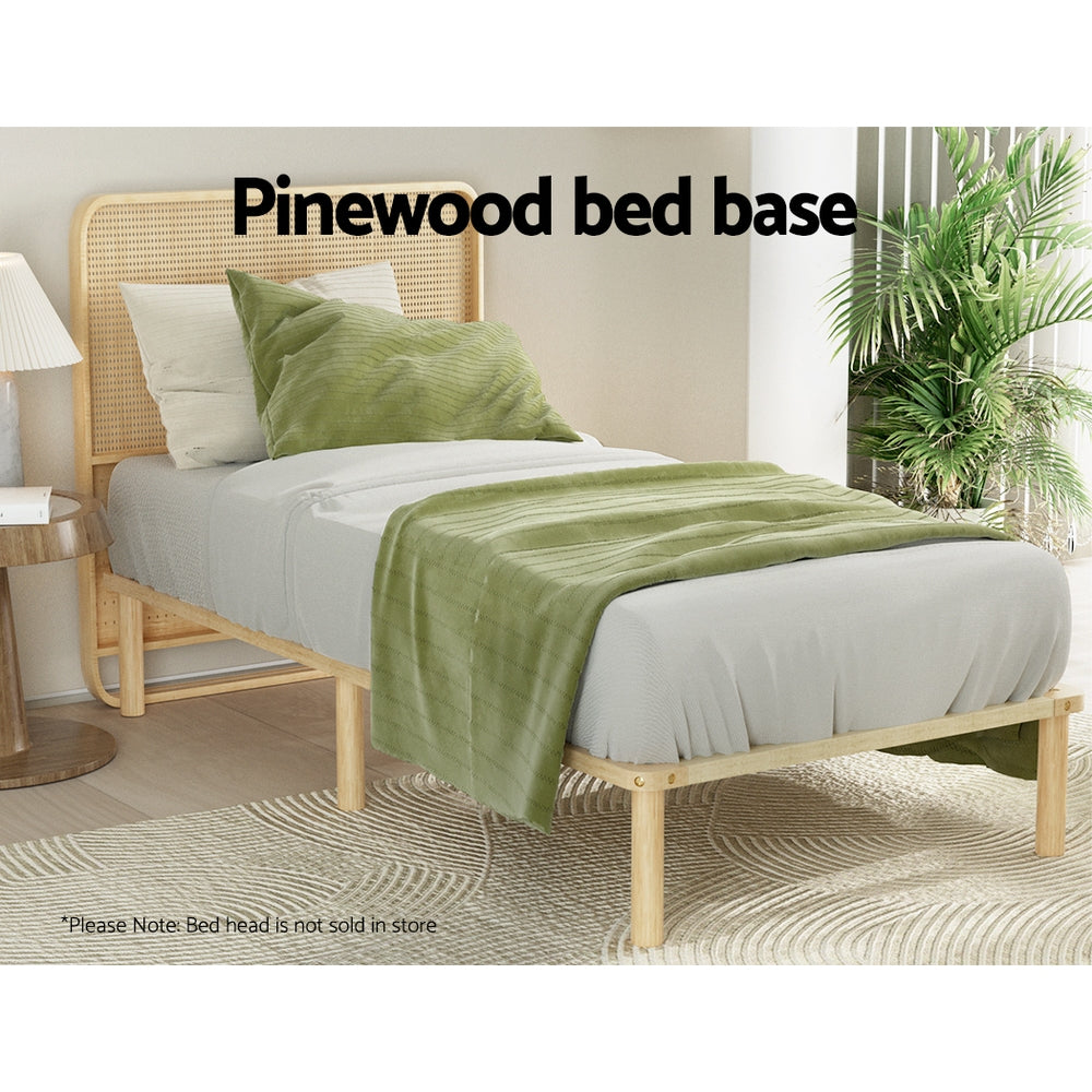 Amba King Single Bed Frame Wooden Base Pine