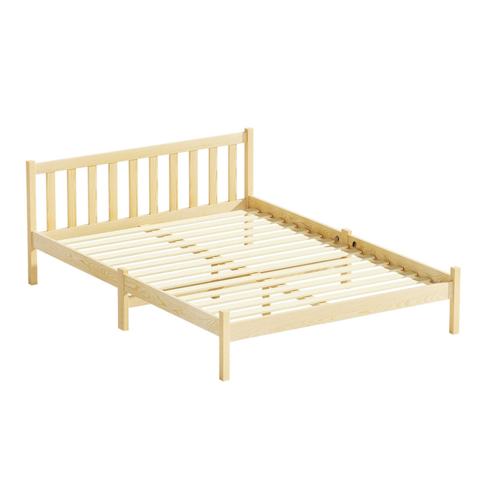 SOFIE Double Bed Frame Wooden Oak
