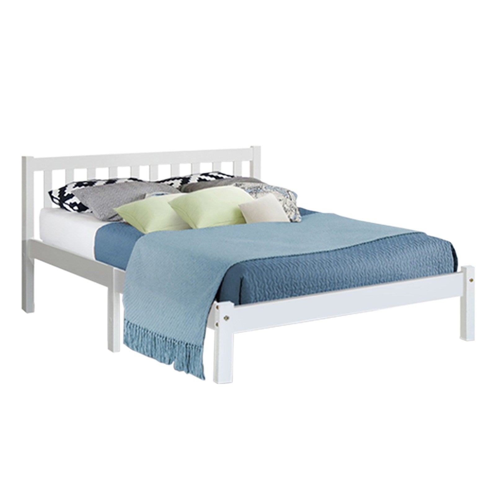 Sofie Double Wooden Bed Frame White