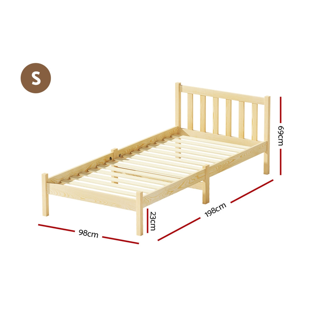 SOFIE Single Wooden Bed Frame Oak