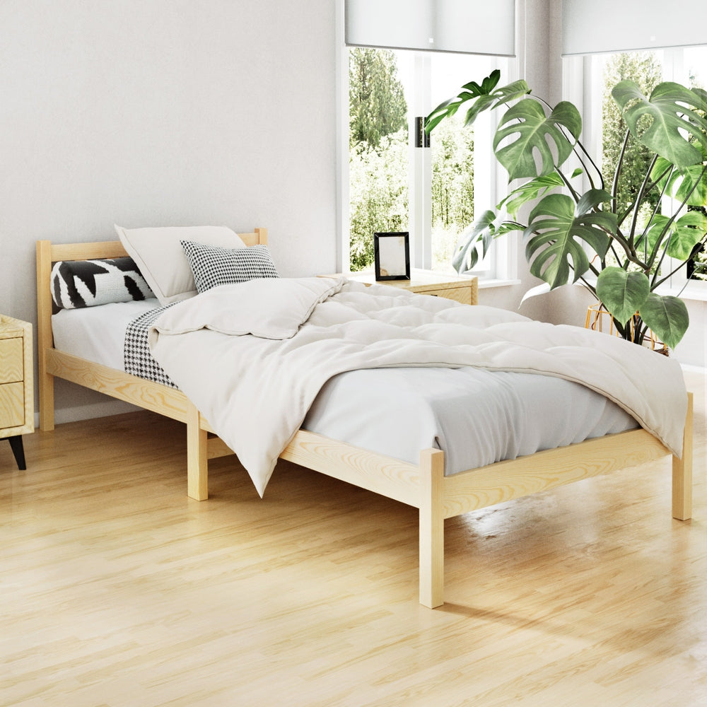 SOFIE Single Wooden Bed Frame Oak