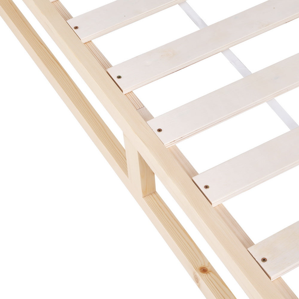 KALAM Queen Bed Frame Wooden Base Pine