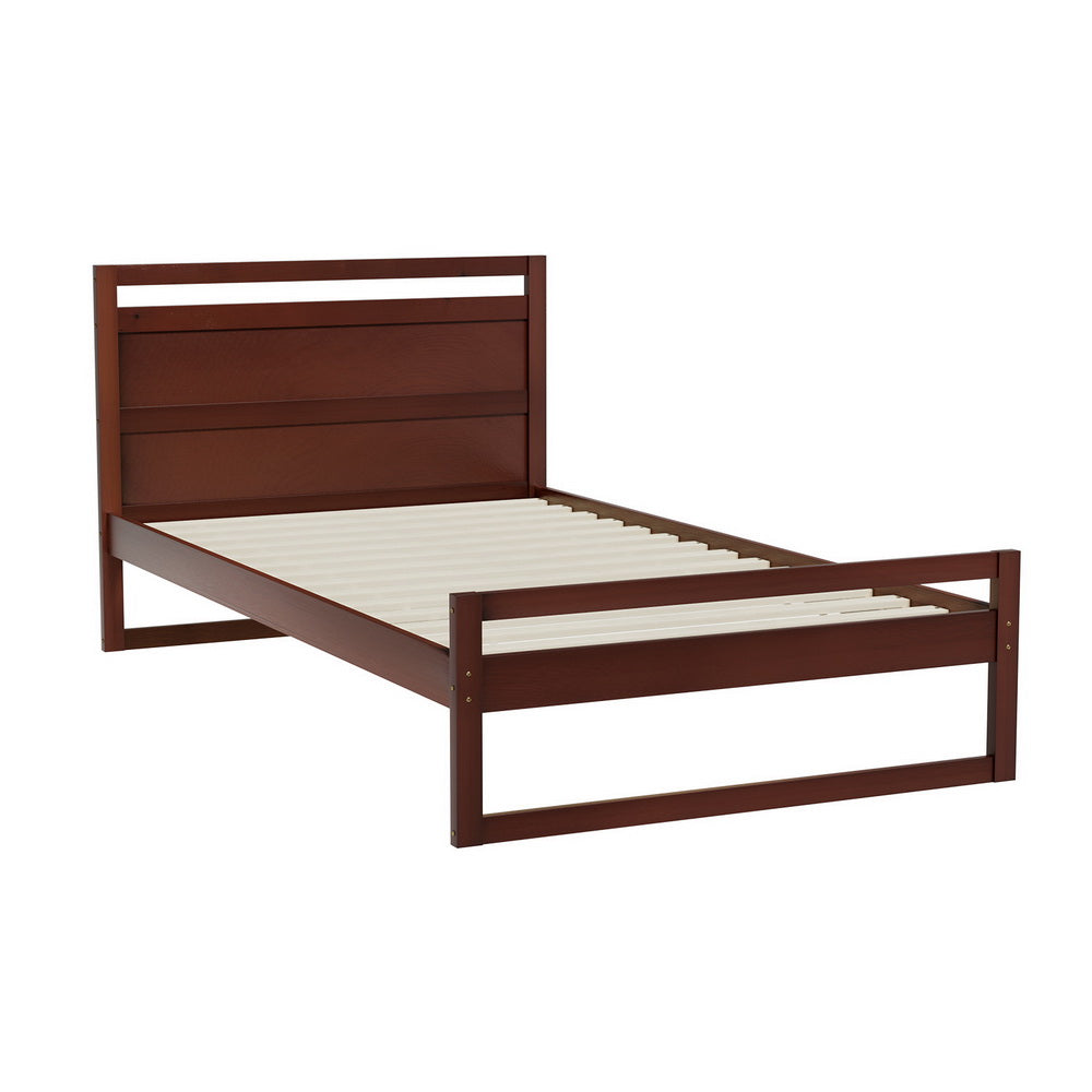 Witton King Single Bed Frame Wooden Walnut