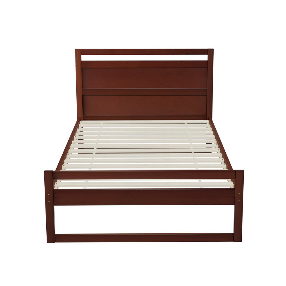 Witton King Single Bed Frame Wooden Walnut