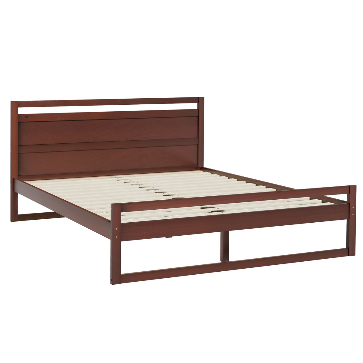 Witton Queen Size Pinewood Bed Frame in Walnut