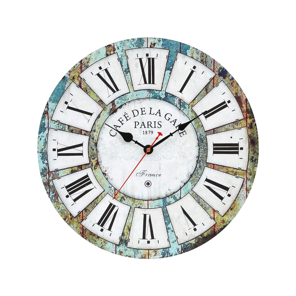 Artiss 40cm Large MDF Wall Clock Rustic Country Retro Design