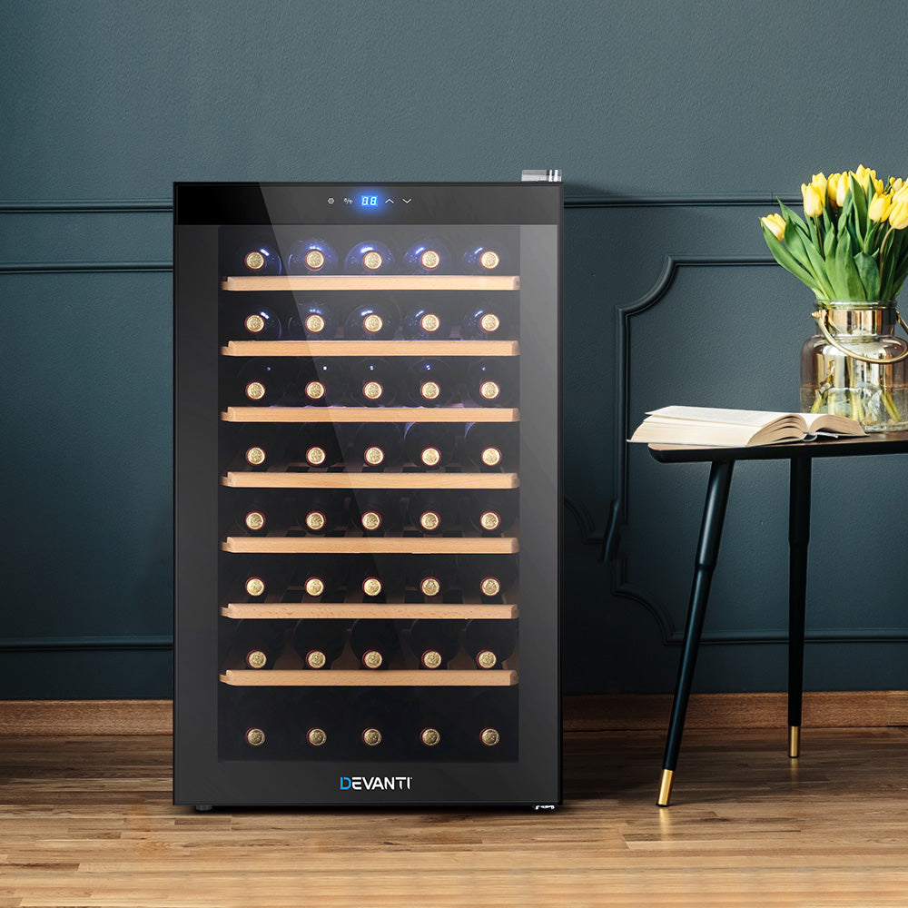 Devanti Wine Fridge Cooler with 51 Bottle Capacity