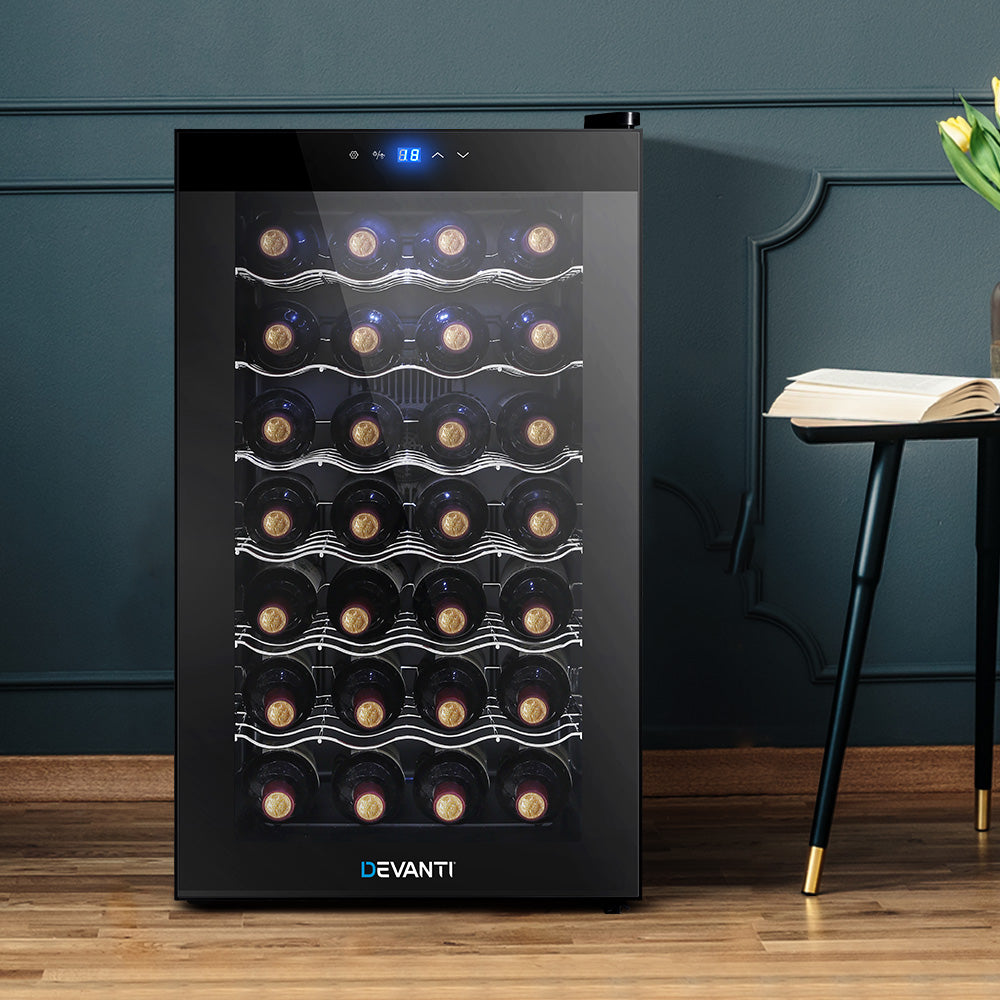 Devanti Wine Cooler Fridge 28 Bottles Thermoelectric