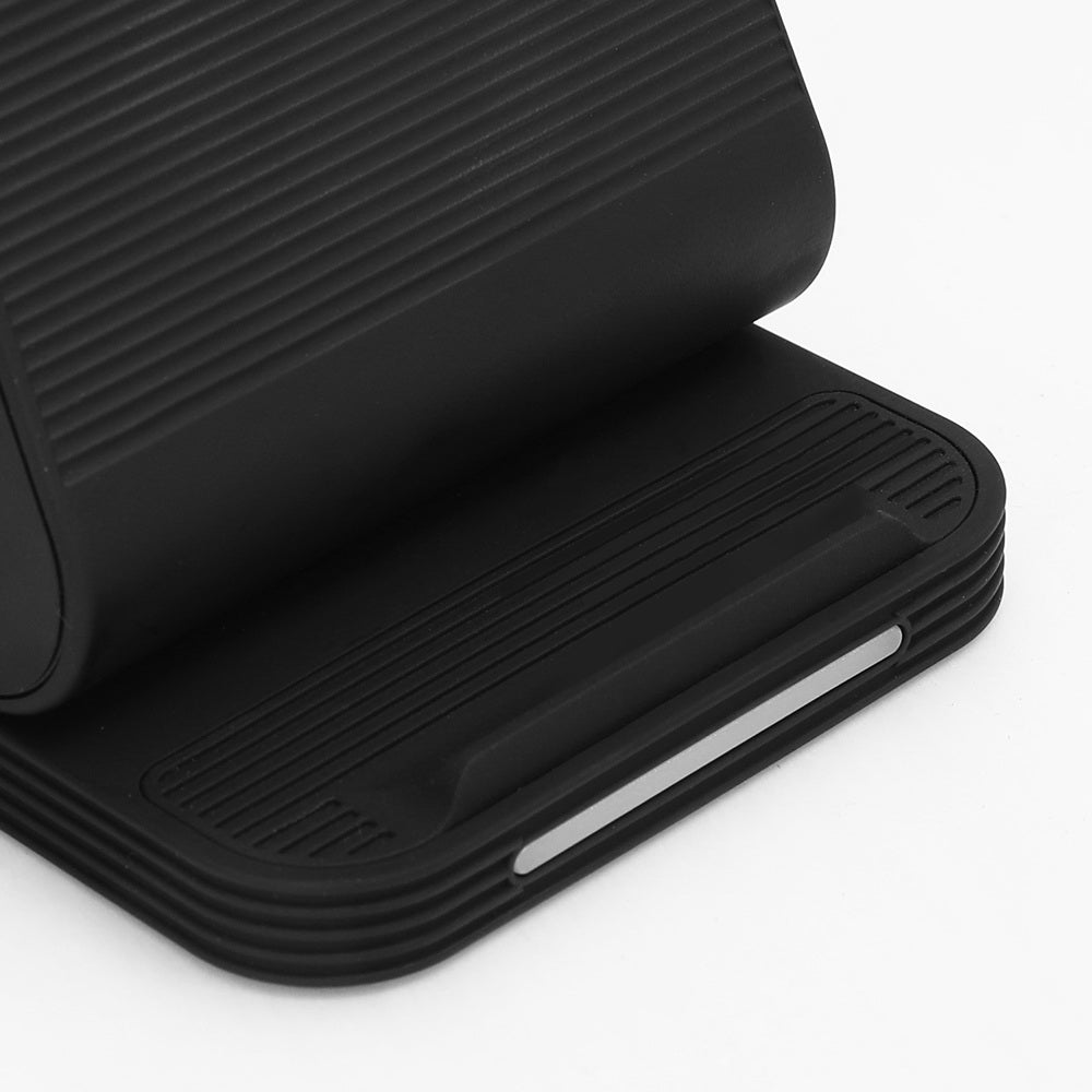 Devanti 15W Fast Charging 3-in-1 Wireless Charger Dock Black