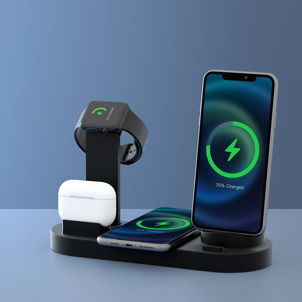 Devanti 4-in-1 Wireless Charger Dock Black