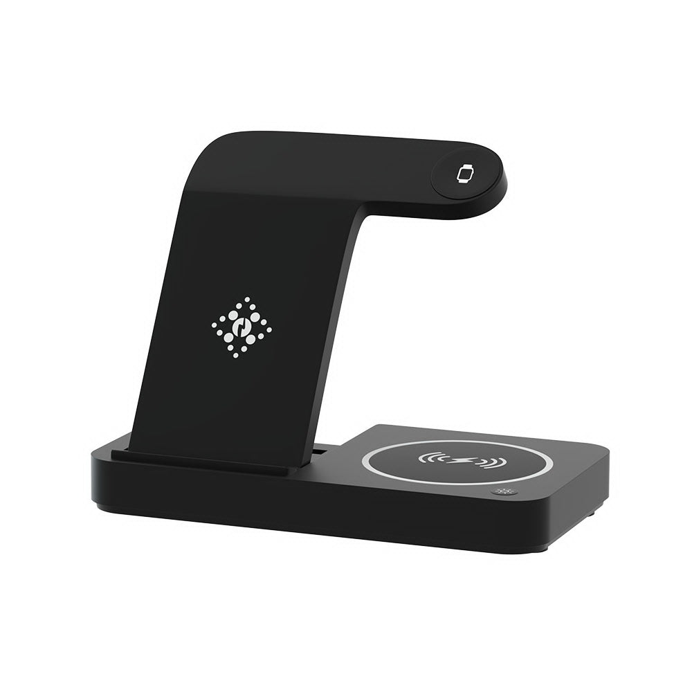 Devanti 4-in-1 Wireless Charger Station Fast Charging Black