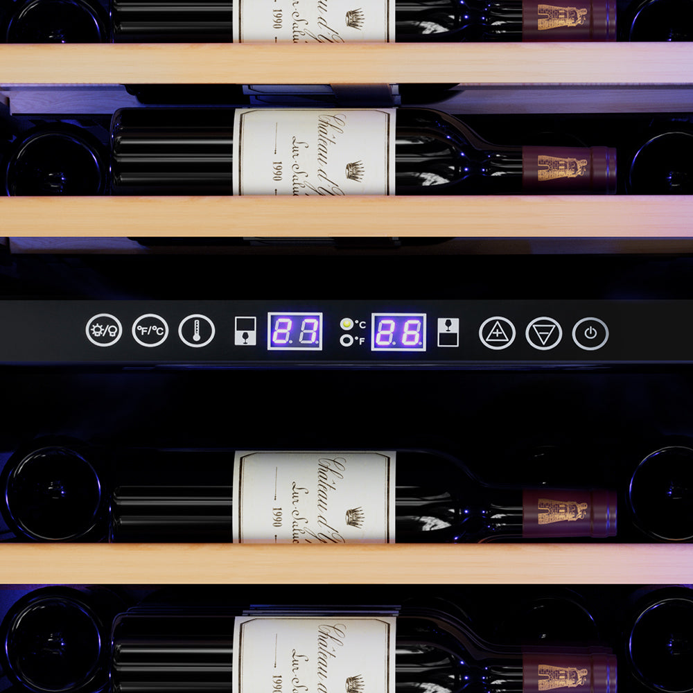 Devanti 128-Bottle Dual Zone Wine Fridge Black
