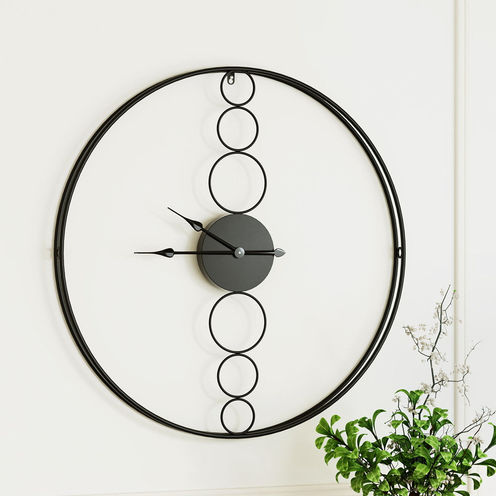 Artiss 75cm Round Wall Clock Black Minimalist Design