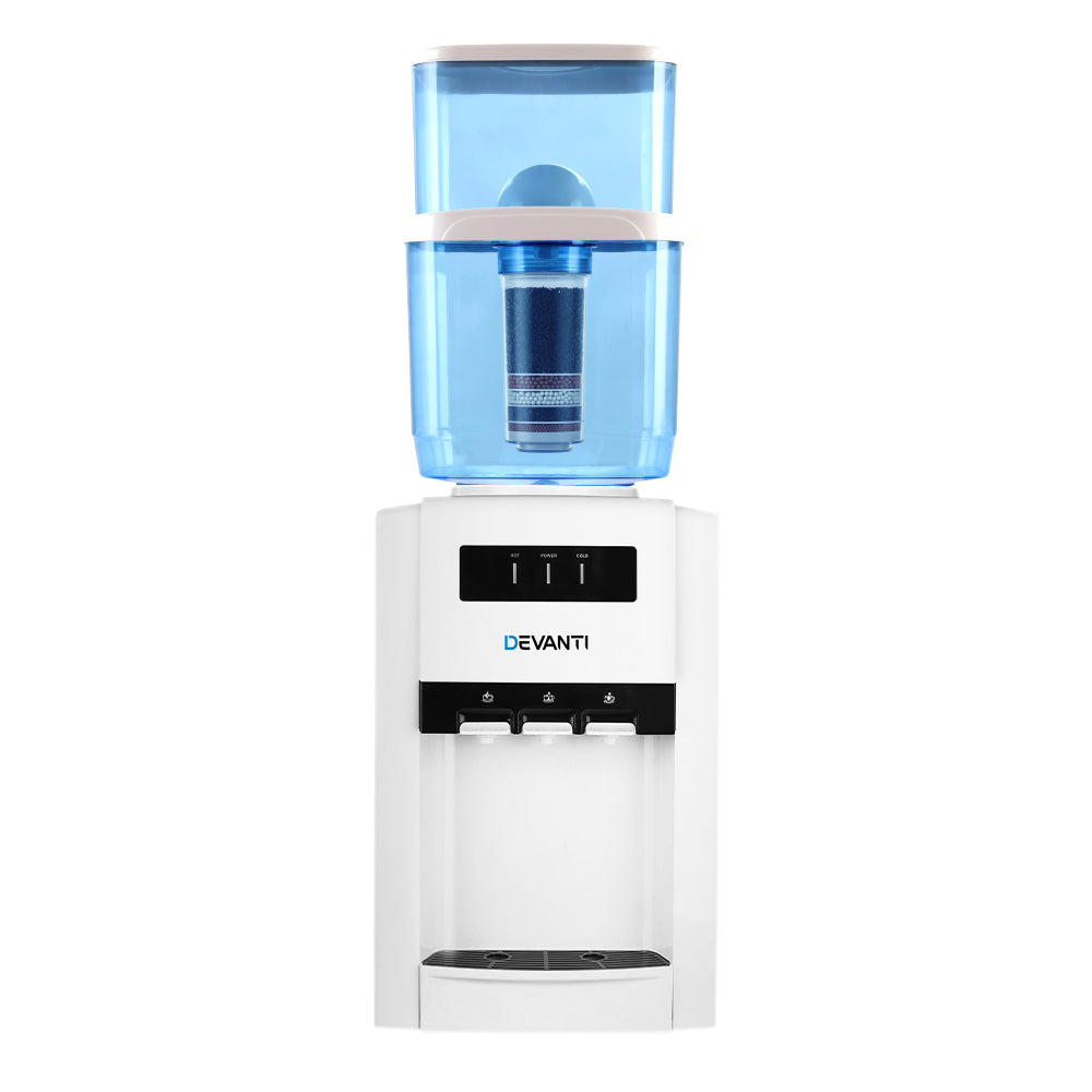 Devanti 22L Benchtop Water Cooler Dispenser White