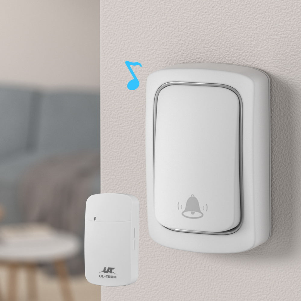 UL-tech Wireless Doorbell Plugin Receiver LED Indicator White