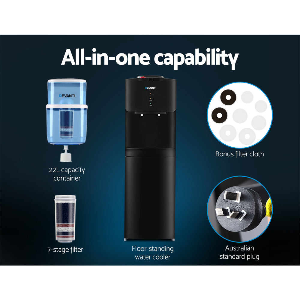 Devanti 22L Water Cooler Dispenser Black