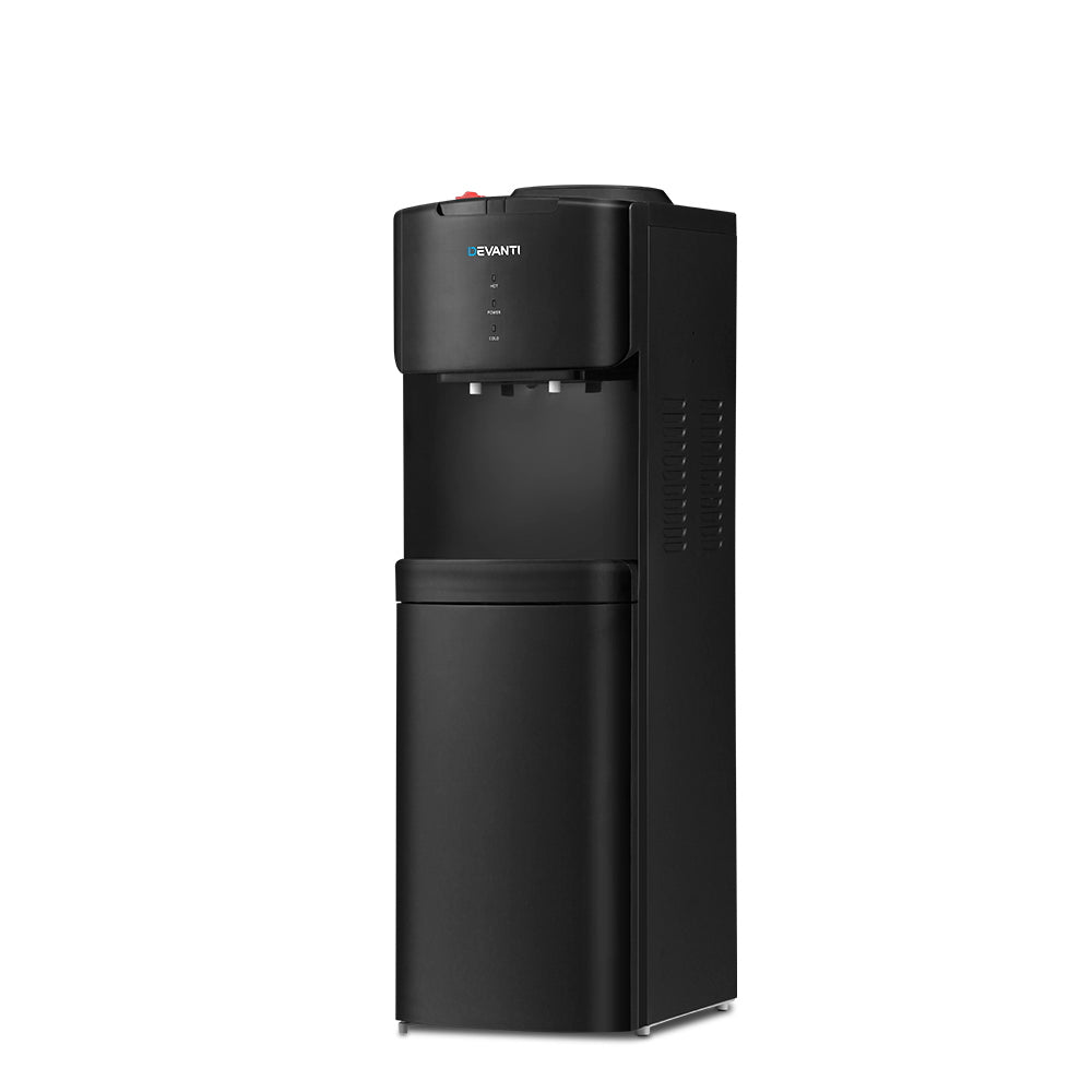 Devanti Black Water Cooler Dispenser Stand Dual Tap